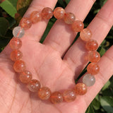 Arusha Sunstone Bracelet Round Beads Crystal Healing Stone Jewelry