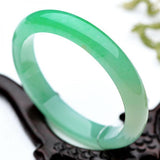 Zheru Jewelry Natural Burmese Emerald Green Bracelet