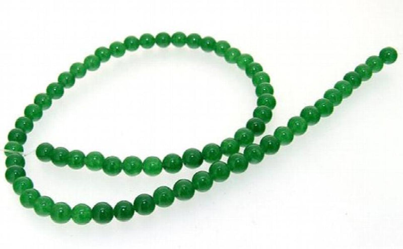 6mm Green Jade Round Gemstone Loose Beads 15 inches