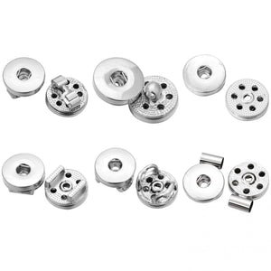 10pcs 18mm Snap Button Accessories Metal Button for DIY Snap Bracelet Necklace