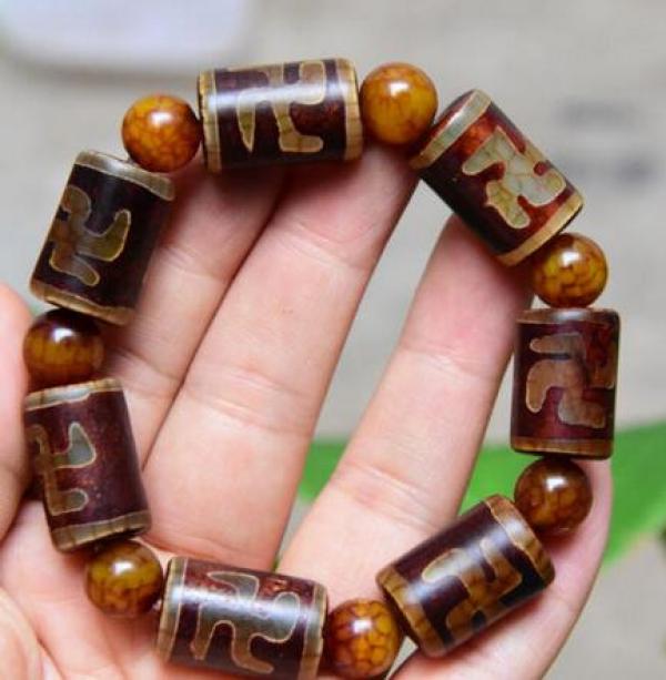22x14mm Tibet Agate Chakra Stone Bracelet Bead