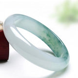 Zheru Jewelry Natural Green Burmese Jadeite Bracelet for Mother to Girlfriend