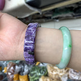 Charoite Stone Beads Bracelet Gemstone Jewelry Bangle For Woman