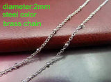 10m Steel 2mm Brass Chain Wheel Bead Metal Cable Chain