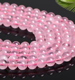14mm Jade 7A Natural Powder Crystal Loose Bead Hibiscus Stone DIY Jewelry