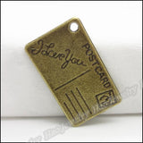 50pcs Vintage Charms Pendant Antique bronze Metal Jewelry Making