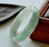 Natural Burmese Jade 54-64mm Light Bracelet Princess Jewelry Gift