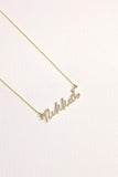 Custom Diamond Name Necklace, Stainless Steel Personalized Jewelry