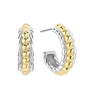 S925 Fungus Nail Texture Twist Separation Craft Earrings
