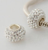 Resin Rhinestone European Beads - 200Pc Bulk Pack