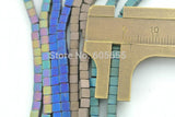 Electrplating Matte Hematite Cube Loose Beads 3mm 4mm 6mm