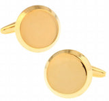 Brushed Metal Cufflinks for Men Shirt Sleeve Button