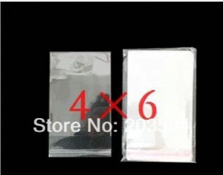 1000pcs 4x6cm Clear Self Adhesive Seal Jewelry OPP Package Bag