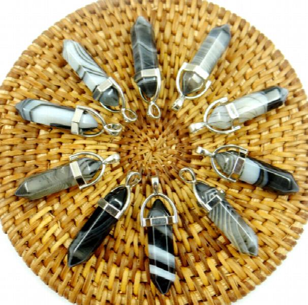 Tiger Eye Turquoises Quartz Crystal Charms for Jewelry Making