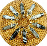 Tiger Eye Turquoises Quartz Crystal Charms for Jewelry Making