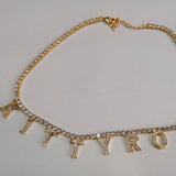 Zircon Letters Necklace for Women Girls - Personalized Name Necklace