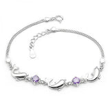 Dolphin Zircon Bracelet 925 Sterling Silver Jewelry