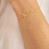Personalized Name Bracelet Gothic Stainless Steel Jewelry