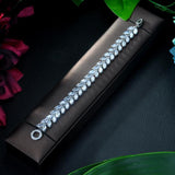 High Marquise Cut CZ Sliver Bracelet Bangle Jewelry B-26