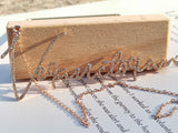Zircon Cursive Font Name Necklace for Women Personalized Pendant