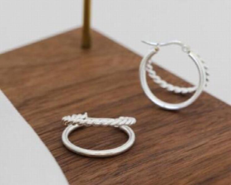 SHANICE 925 Silver Vintage Hoop Earrings Loop Twisted Minimalist Golden Earrings