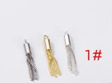 925 Silver Circle Tassel Charm 20-35mm Dangler Pendant DIY Jewelry Make