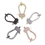 5Pcs Zircon Pave Clasp for Crafts Jewelry Making
