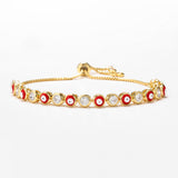 HECHENG Colorful Eyes Tennis Bracelet Lucky Eyes Bracelet for Women Girls