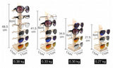 Wood Sun Glasses Eyeglasses Display Stand Holder Rack Natural Material