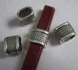 10pcs 10x6mm Licorice Dots Sliders Spacer Leather Findings