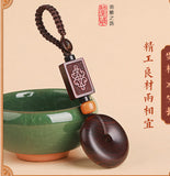 Red Sandalwood Safety Buckle Car Key Chain Couple Key Pendant