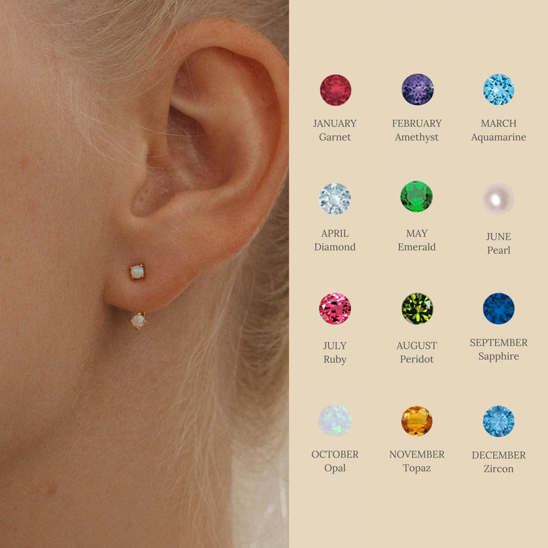 Personalized Birthstone Ear Jackets Gift for Her