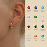 Personalized Birthstone Ear Jackets Gift for Her