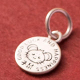 Davis 925 Sterling Silver 10mm Round Animal Pendant DIY Necklace Accessories