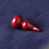 5A Natural Cinnabar Calabash Gourd Zinnober Vermilion Single Bead