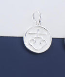925 Silver Lucky Cloud Round Circle Charms DIY Jewelry Making