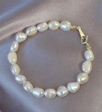 Baroque Pearl Bracelet Natural Freshwater Silver Clasp Jewelry