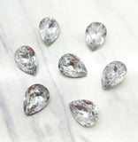 50pcs Resin Rhinestones 13x18,10x14mm Pear Shape Stones for DIY Dress