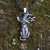 Halloween Wiccan Celtic Cat Necklace Witchcraft