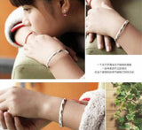 Geometric Love Intertwine 999 Silver Bangles SZ07