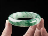 Natural Burmese Jade Light Flower 54-64mm Bracelet Princess Jewelry