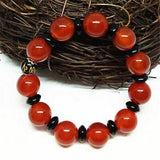 Natural Bodhisattva Spell Red Jadeite Bracelet