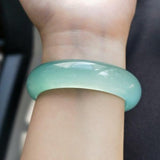 Zheru Ice Green Jadeite Bracelet 54-64mm