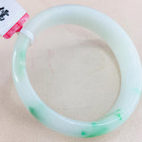 Natural Jadeite Bracelet 54-62mm Double Female Jade Gift Cert
