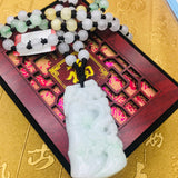 JADESt Bamboo Plum Blossom Pendant Necklace with Bead Chain