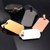 Stainless Steel Arm Tag Men Dogtag Pendant