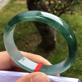 Natural Burmese Jadeite Flower 54-62mm Bracelet Princess Jewelry Gift