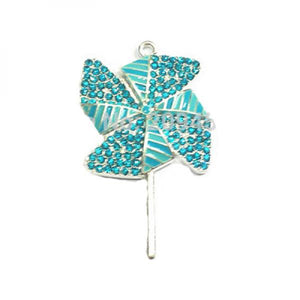 10pcs/lot Pinwheel Rhinestone Pendants for Chunky Necklace