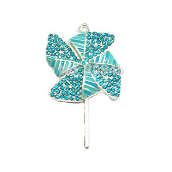 10pcs/lot Pinwheel Rhinestone Pendants for Chunky Necklace