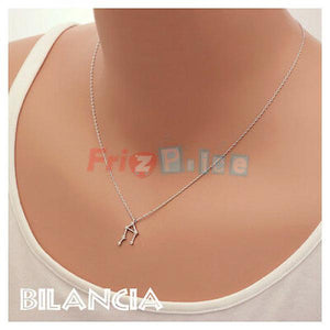 Zodiac Necklace Zodiac Sign Constellation Silver Bronze Scale S0272